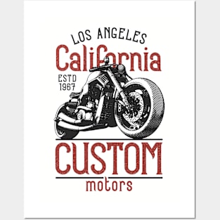 Los Angeles California Motorcycles Posters and Art